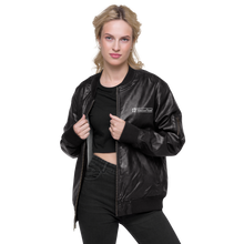 Load image into Gallery viewer, VectorVest Women's Leather Bomber Jacket