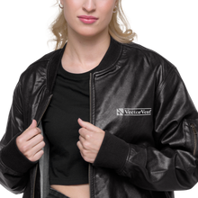 Load image into Gallery viewer, VectorVest Women's Leather Bomber Jacket