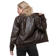 Load image into Gallery viewer, VectorVest Women's Leather Bomber Jacket