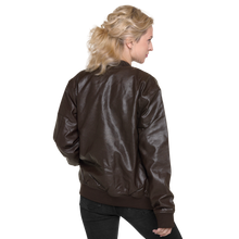 Load image into Gallery viewer, VectorVest Women's Leather Bomber Jacket