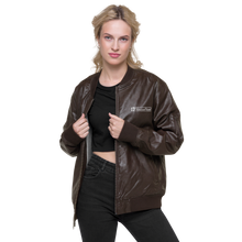 Load image into Gallery viewer, VectorVest Women's Leather Bomber Jacket