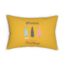 Load image into Gallery viewer, VV Spun Polyester Lumbar Holiday Pillow
