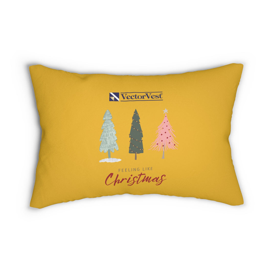 VV Spun Polyester Lumbar Holiday Pillow