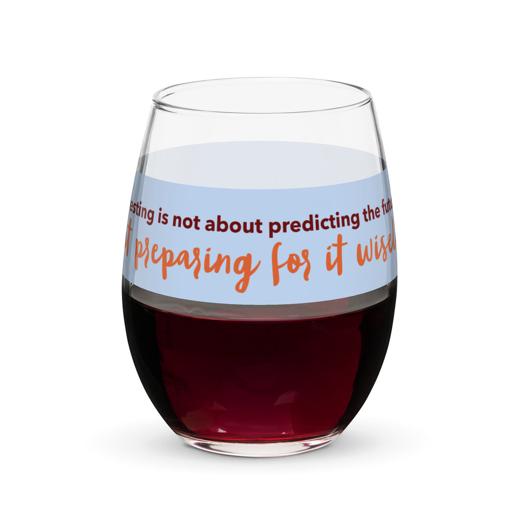 Stemless wine glass