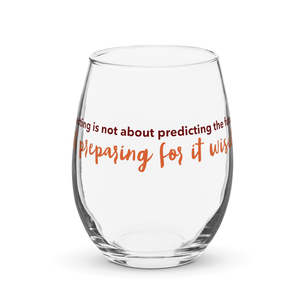 Stemless wine glass