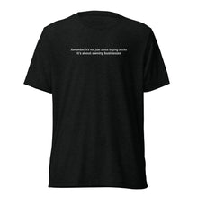 Load image into Gallery viewer, Financial Literacy T-Shirt - “Remember, it’s not just about buying stocks it’s about owning businesses”
